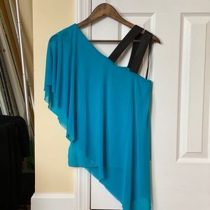 Bebe teal blue & black layered tank
